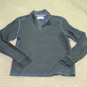 Flag & Anthem Men's Sweater Medium Blue Quarter-Zip Pullover MSRP: $59.50